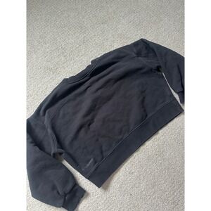 Lululemon Perfectly Oversized Cropped Crew Black Medium size 8